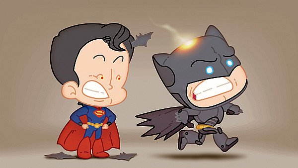 Batman And Superman Fat Heads 4k - hdwallpaper4k