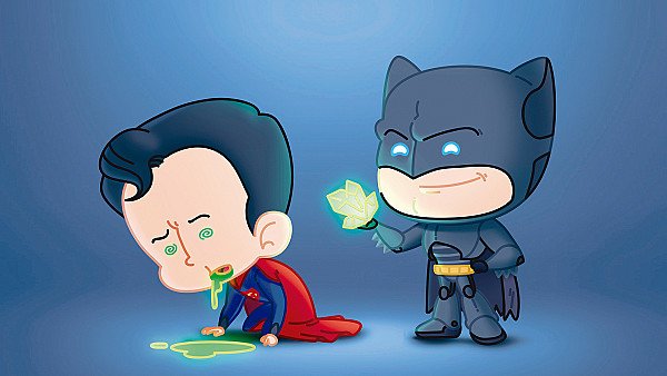 Batman And Superman Fat Heads - hdwallpaper4k