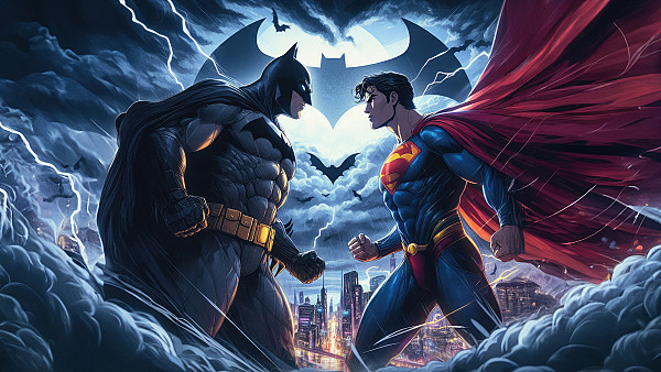 Batman And Superman Soar Together - hdwallpaper4k