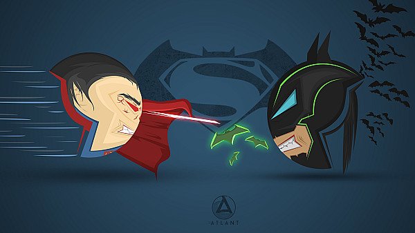 Batman And Superman Tadpoles Artwork - hdwallpaper4k