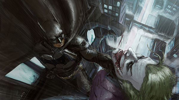 Batman Fight Joker 4k - hdwallpaper4k