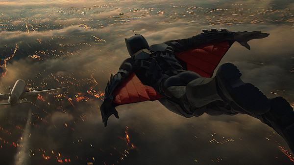 Batman In Sky Plane - hdwallpaper4k