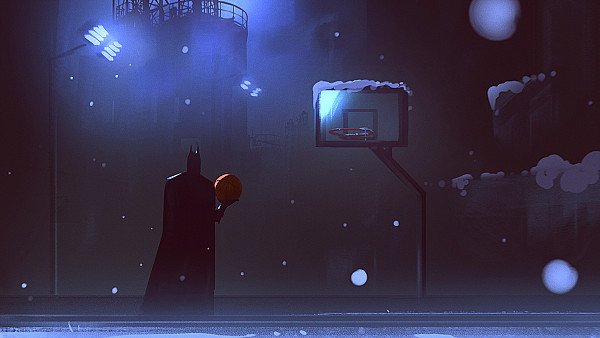 Batman Playing Basketball - hdwallpaper4k