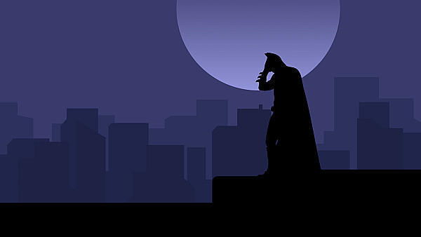 Batman Rooftop Minimal 8k - hdwallpaper4k