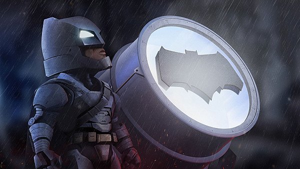 Batman Standing With Bat Signal - hdwallpaper4k