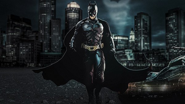 Batman The Dark Knight With Batmobile 4k - hdwallpaper4k