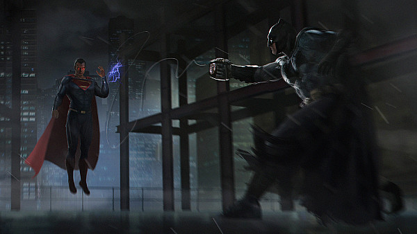 Batman Vs Superman Fight Fan Art 4k - hdwallpaper4k