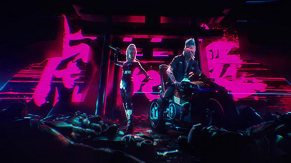 Biker Boy And Girl Cyberpunk 2077 4k - hdwallpaper4k