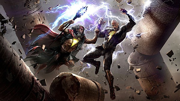 Black Adam Fight 5k wallpaper