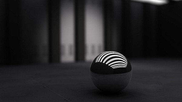 Black Ball With White Bands wallpaper