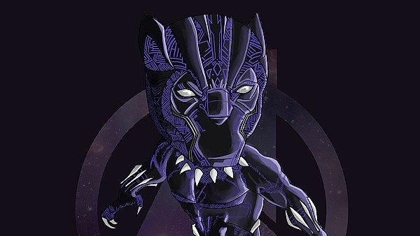 Black Panther Doodle Art - hdwallpaper4k