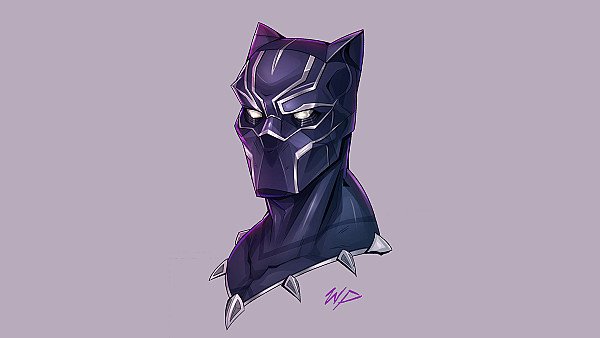 Black Panther Headshot Minimalism wallpaper