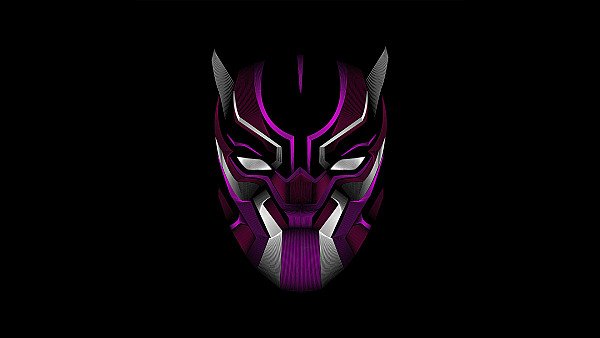 Black Panther Mask Minimalism 4k - hdwallpaper4k