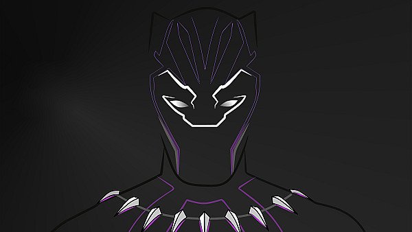 Black Panther Minimal Purple 5k - hdwallpaper4k