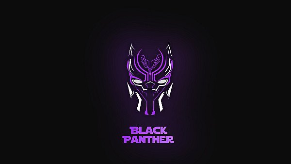 Black Panther Neon 5k wallpaper