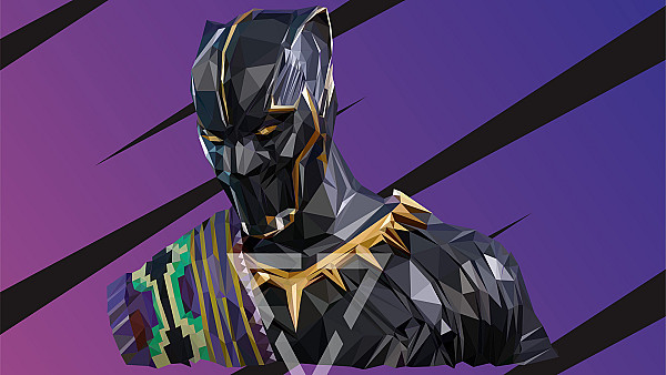 Black Panther T Chakka Lowpoly Art - hdwallpaper4k