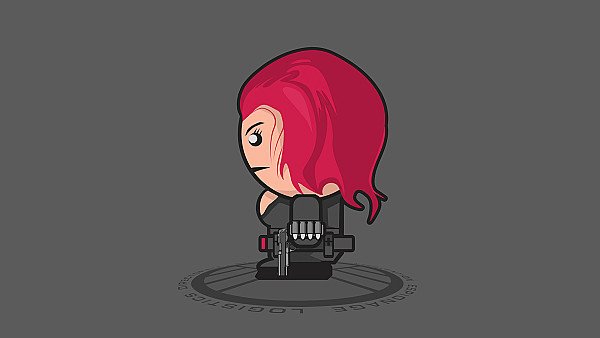 Black Widow Minimalist Art 4k - hdwallpaper4k