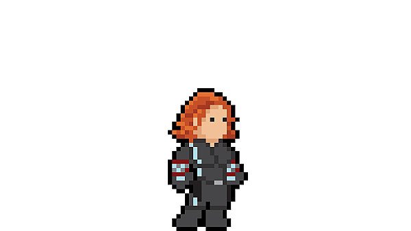 Black Widow Pixel Art - hdwallpaper4k