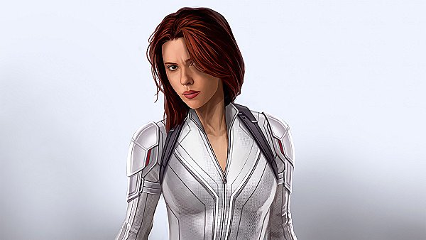 Black Widow White Suit 4k - hdwallpaper4k