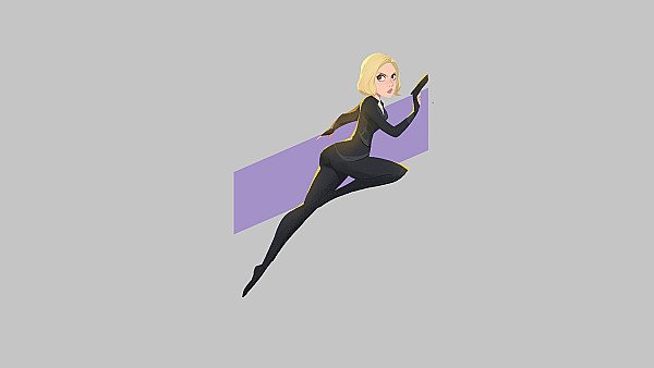 Black Widow4k Minimal - hdwallpaper4k