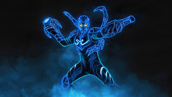 Blue Beetle Minimalism 5k - hdwallpaper4k