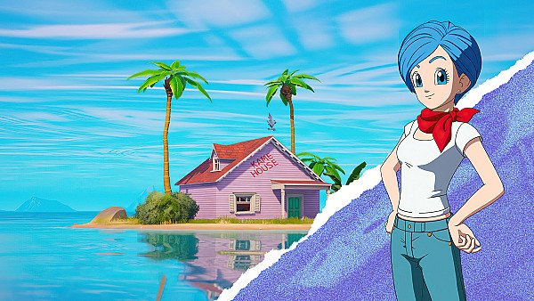 Bulma Fortnite Dragon Ball Kame House - hdwallpaper4k