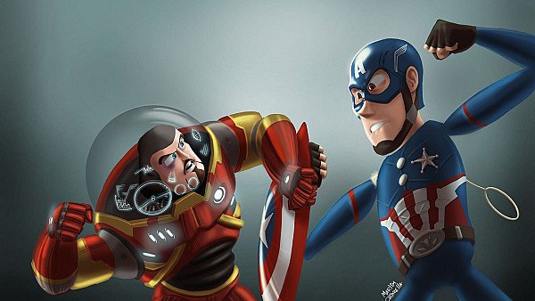 Buzz Lightyear As Iron Man And Sheriff Woody As Captain America - hdwallpaper4k