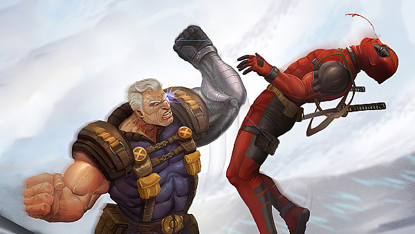 Cable Deadpool Fight - hdwallpaper4k