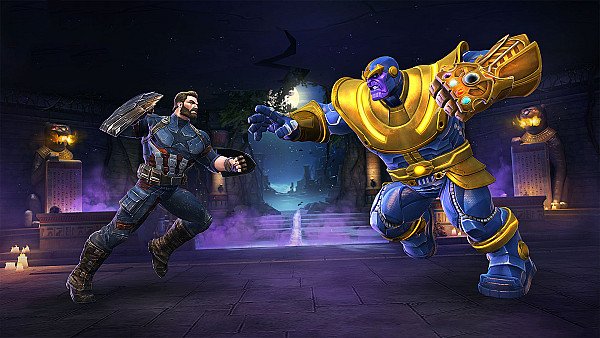 Captain America And Thanos In Marvel Contest Of Champions - hdwallpaper4k