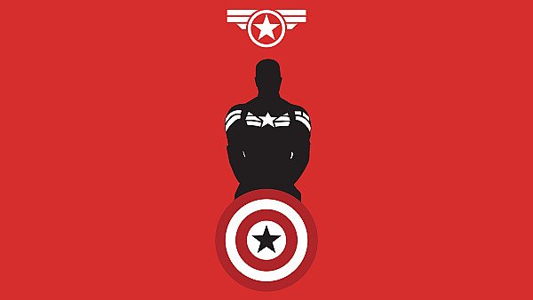 Captain America Minimal 8k - hdwallpaper4k