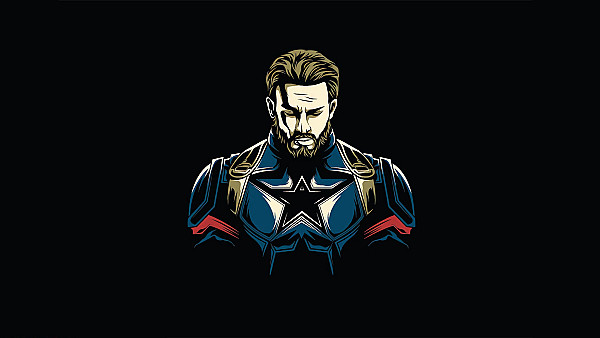 Captain America Minimal Design - hdwallpaper4k