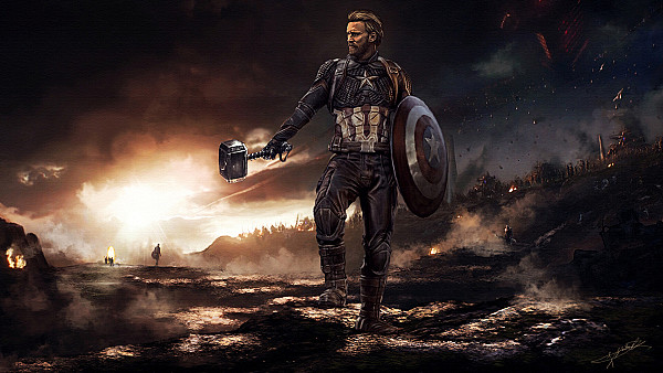 Captain America Mjolnir And Shield 2020 - hdwallpaper4k