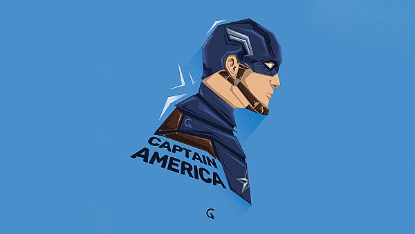 Captain America Pop Head Minimal 5k - hdwallpaper4k