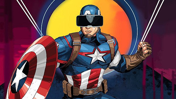 Captain America Using VR Headset - hdwallpaper4k