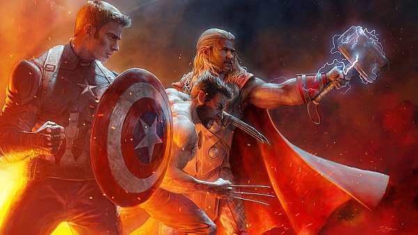 Captain America Wolverine Thor - hdwallpaper4k