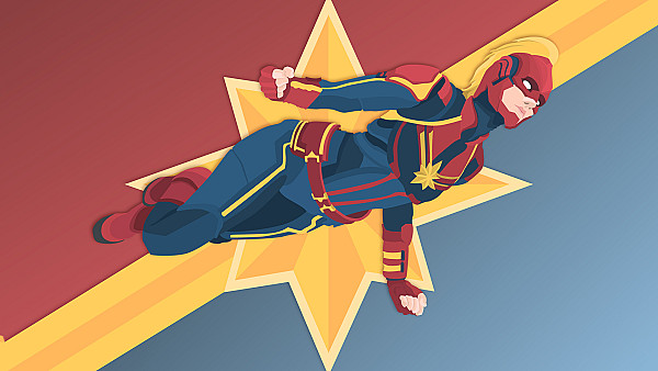 Captain Marvel Digital New Artwork - hdwallpaper4k