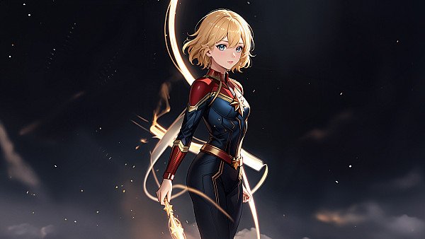 Captain Marvel Epic Transformation - hdwallpaper4k