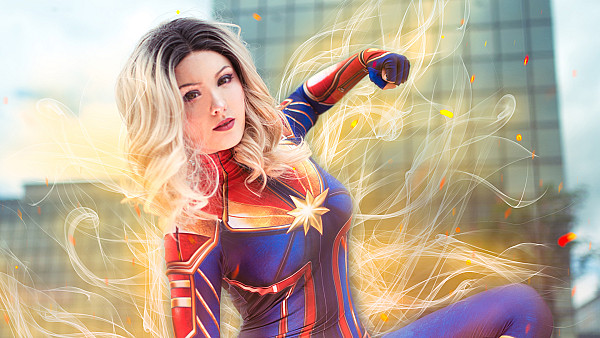 Captain Marvel Glowing - hdwallpaper4k