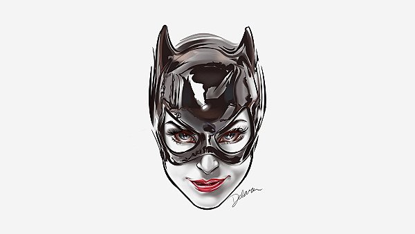 Catwoman Face Artwork 8k - hdwallpaper4k