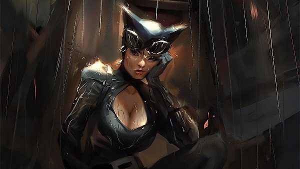 Catwoman In Rain - hdwallpaper4k