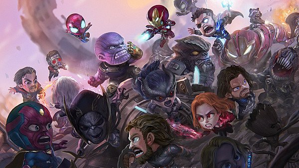 Chibi Avengers Infinity War - hdwallpaper4k