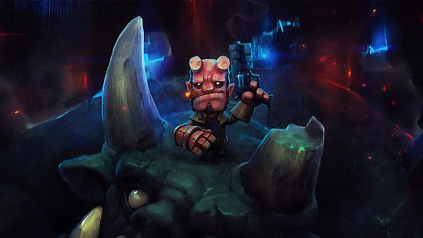 Chibi Hellboy Art wallpaper