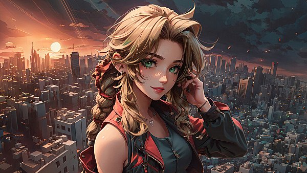 City Dreams With Aerith Gainsborough - hdwallpaper4k