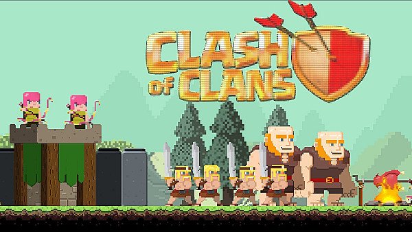 Clash Of Clans 8 Bit Minimalism - hdwallpaper4k