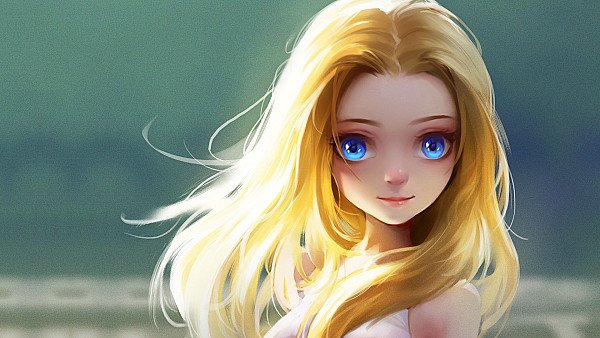 Cute Little Girl Blonde Eyes - hdwallpaper4k