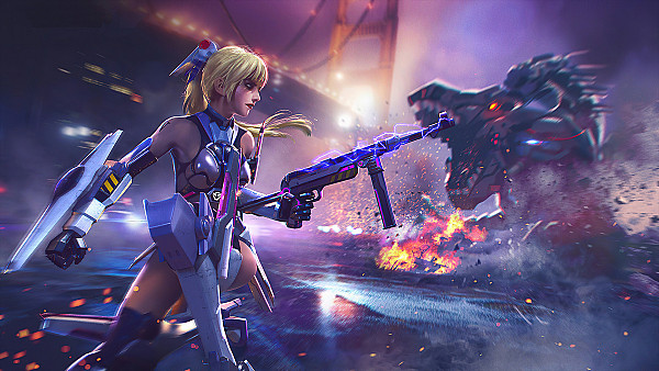 Cyber Girl Garena Free Fire Game 4k - hdwallpaper4k