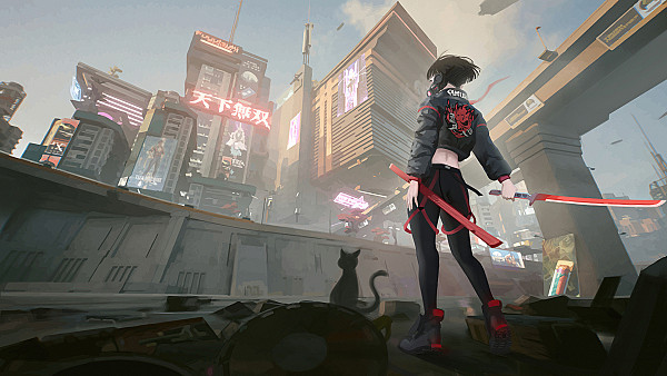 Cyberpunk 2077 Samurai Girl 5k - hdwallpaper4k