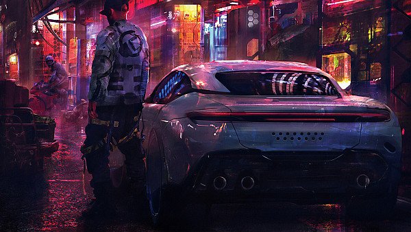 Cyberpunk Boy With Car - hdwallpaper4k