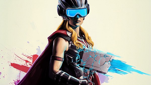 Cyberpunk Lady Thor - hdwallpaper4k