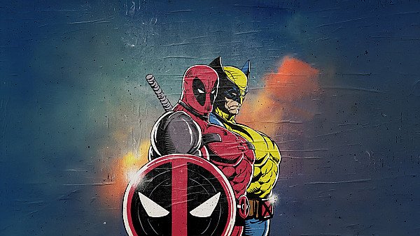 Deadpool And Wolverine Wall Paint Art - hdwallpaper4k